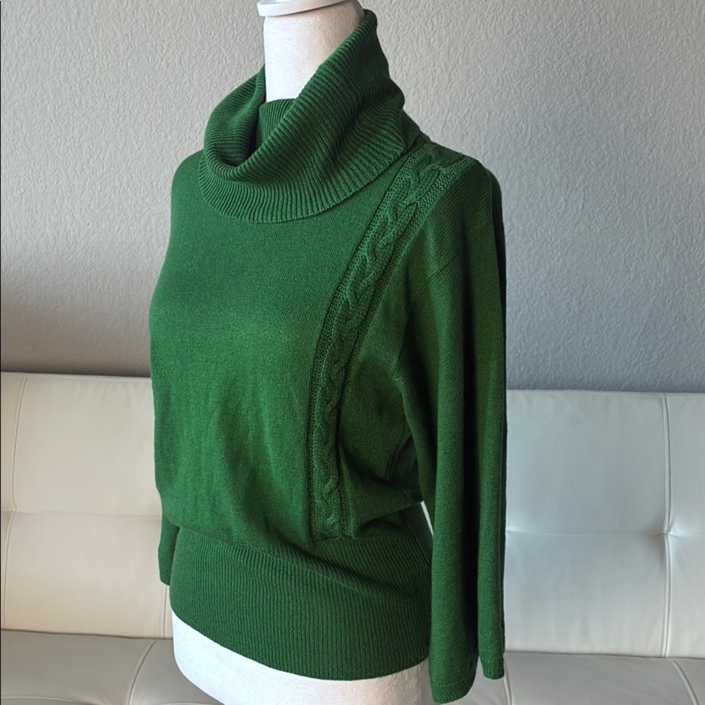 Anthropologie | Sparrow Emerald Cowl Neck Knit Sweater